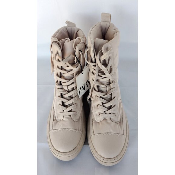 Zara Starfit Tech Insole Winter Boot Cream Size Eur 37 NWT - Picture 6 of 8